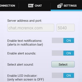 ComClient 6.0, chat client for Android